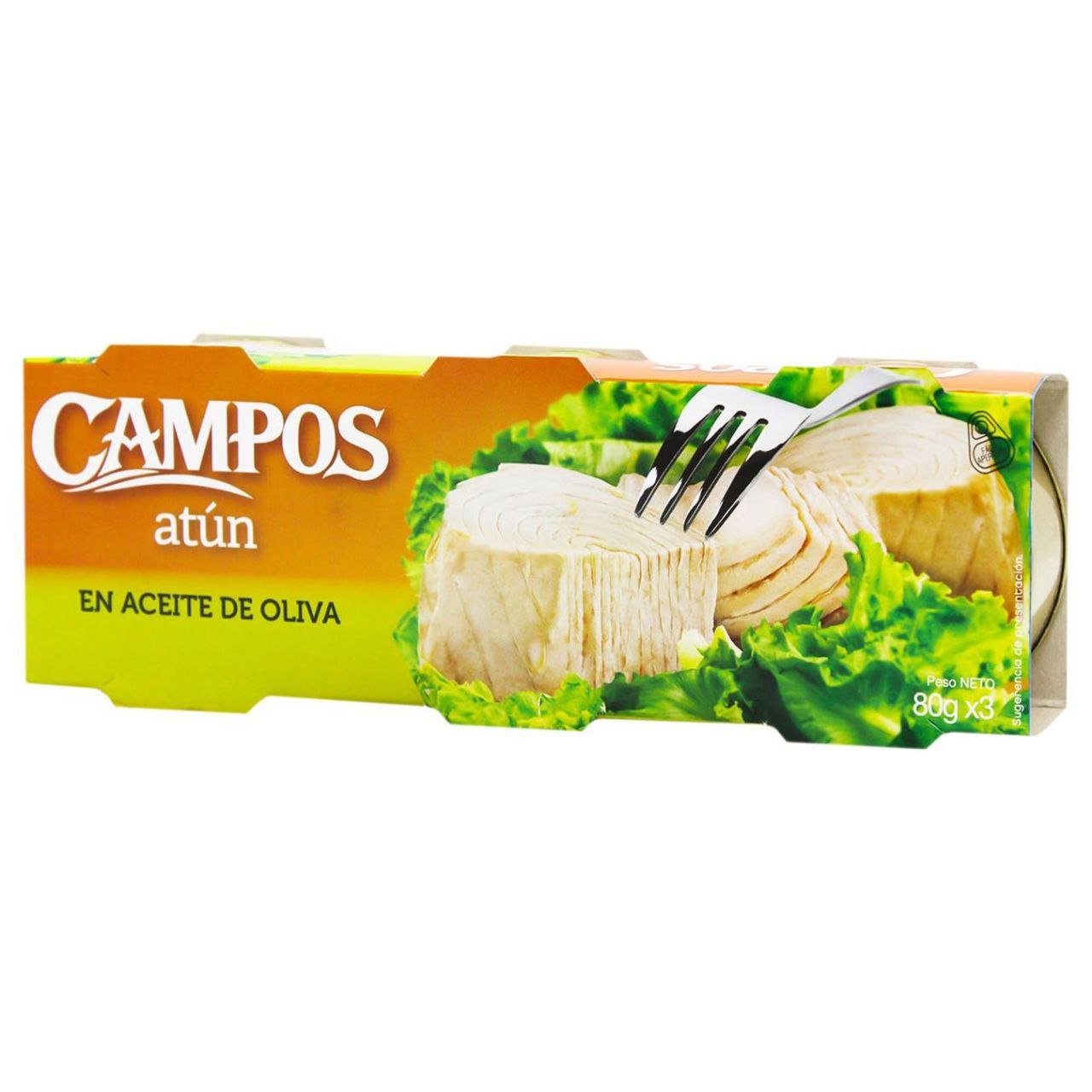 Тунець Campos в олії 3 шт по 80 г